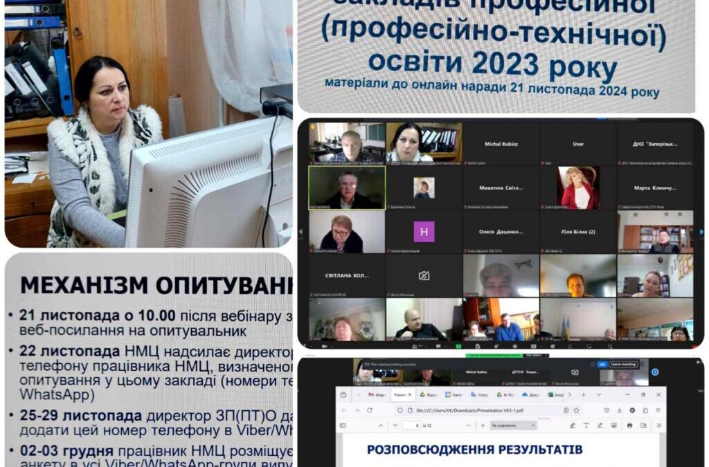 Вебінар моніторингового дослідження кар’єрних траєкторій випускників закладів професійної освіти